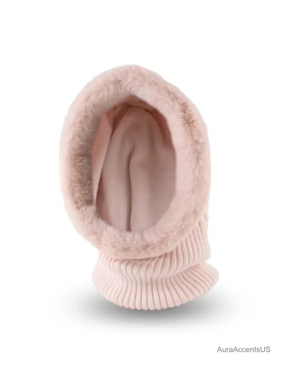 Winter Fleece Balaclava Knitted Hooded Scarf for Men Women Unisex Skull Cap
